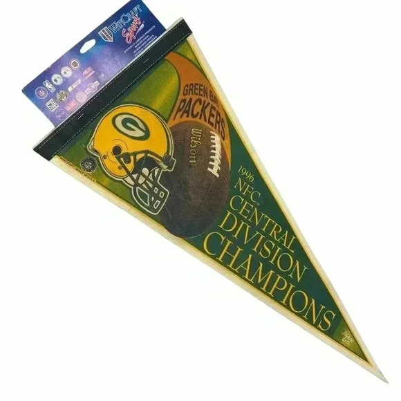 Wincraft Green Bay Packers 1996 NFC Central Division Champions Football Pennant - Picture 1 of 3
